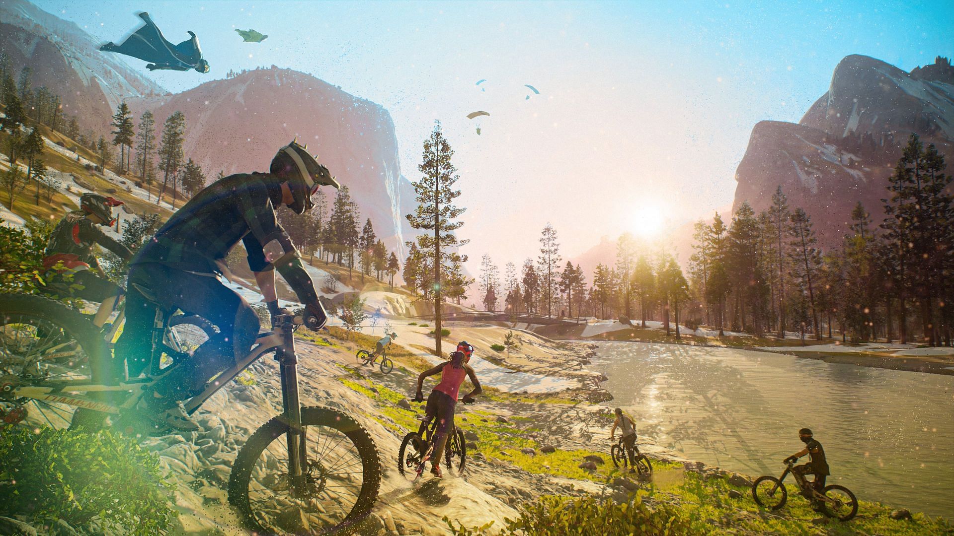 Riders Republic features a map with various varieties in its biome (Image via Ubisoft)